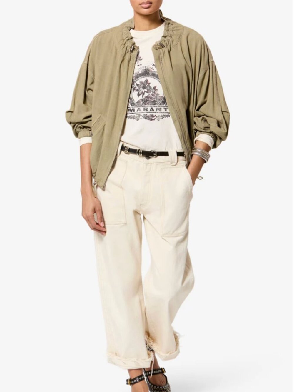 Isabel Marant Étoile Linen Bomber Jacket Size 42